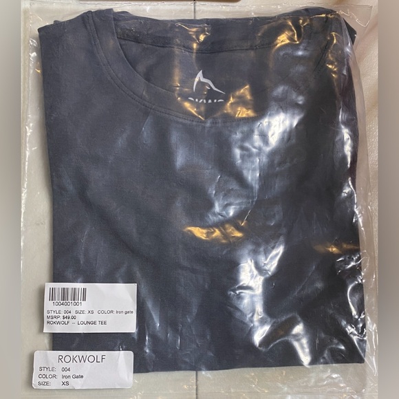 ROKWOLF SOFT COMFY LOUNGE TEE GREY PIMA COTTON/MODAL/SPANDEX TEE—Dark Grey only - Picture 2 of 2